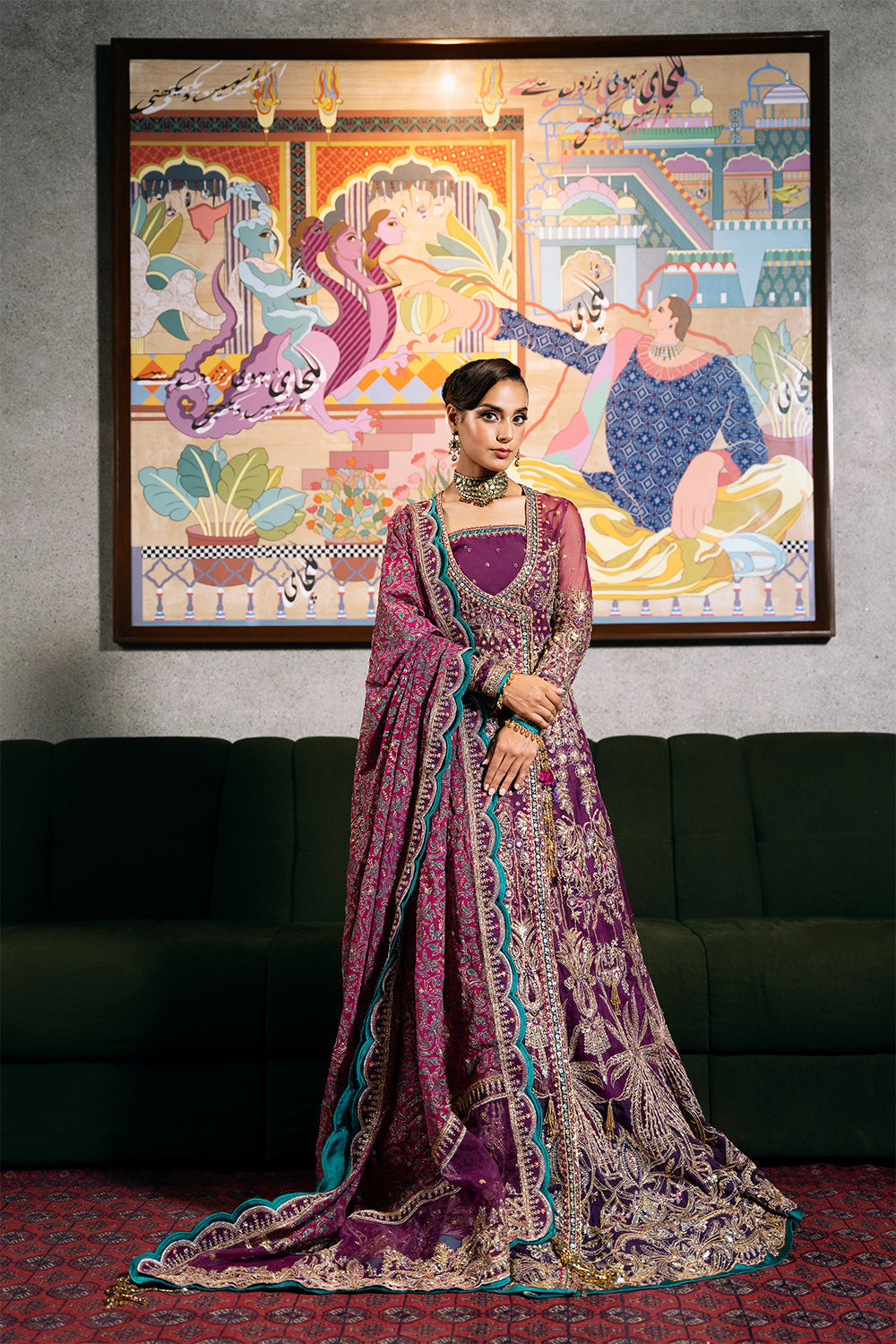 Saira Rizwan | Festive Formals 24 | LAVENA-SRF-D-05 XS Plum Organza