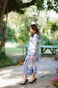 Erum Khan | Nue 25 | Ocean Harmony XL Off White Charmeuse Silk