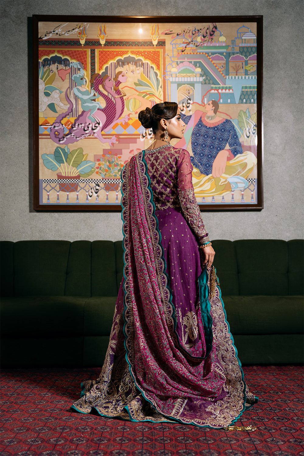 Saira Rizwan | Festive Formals 24 | LAVENA-SRF-D-05 XS Plum Organza
