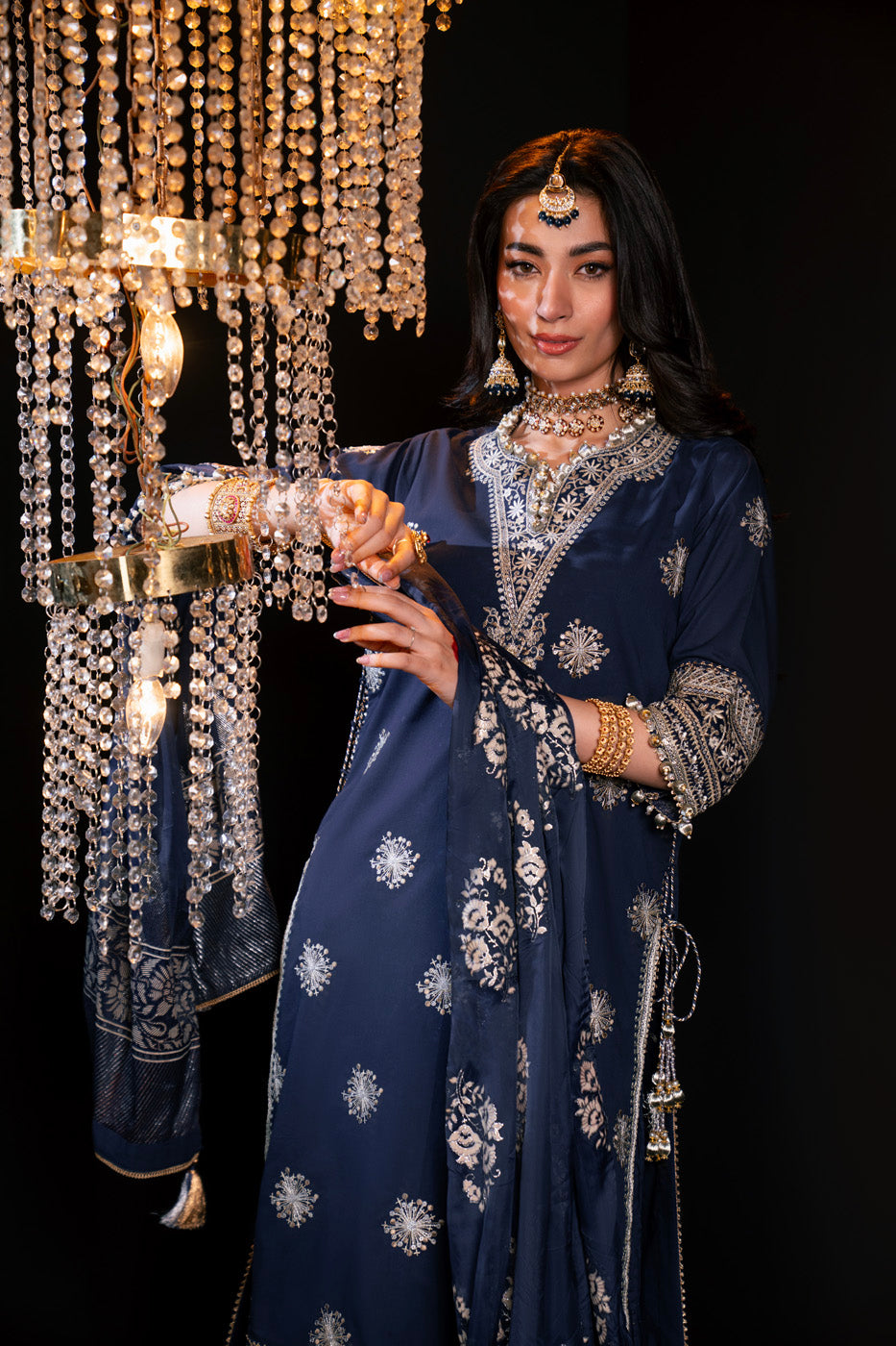 Al Karam | Festive Summer 25 | A-10 M Navy Blue Lawn
