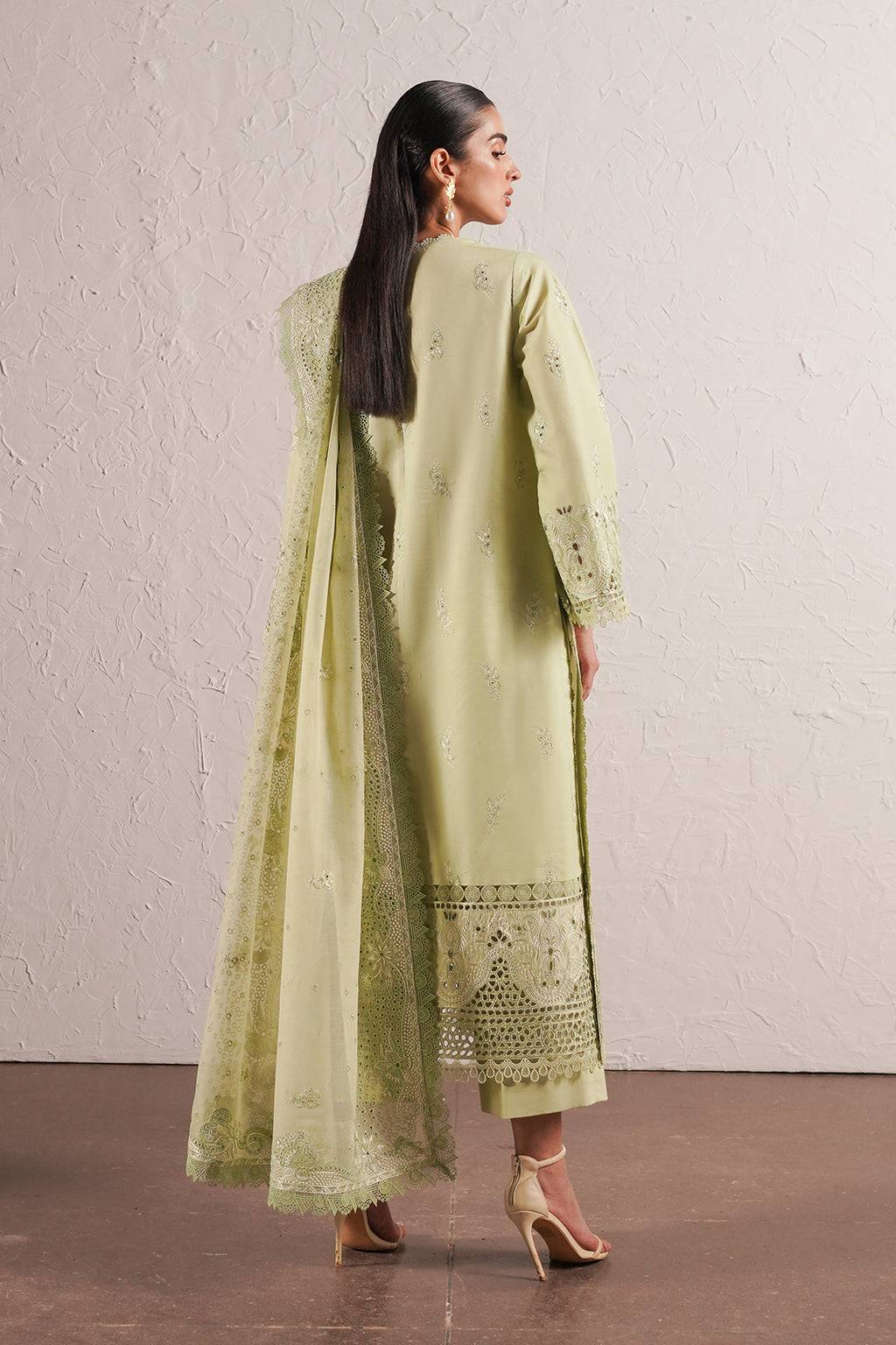 Afrozeh | Chikankari Lawn 24 | Kelly - Pakistani Designer Dress - by Afrozeh | Type:  - 100% Original at Saira Sultan