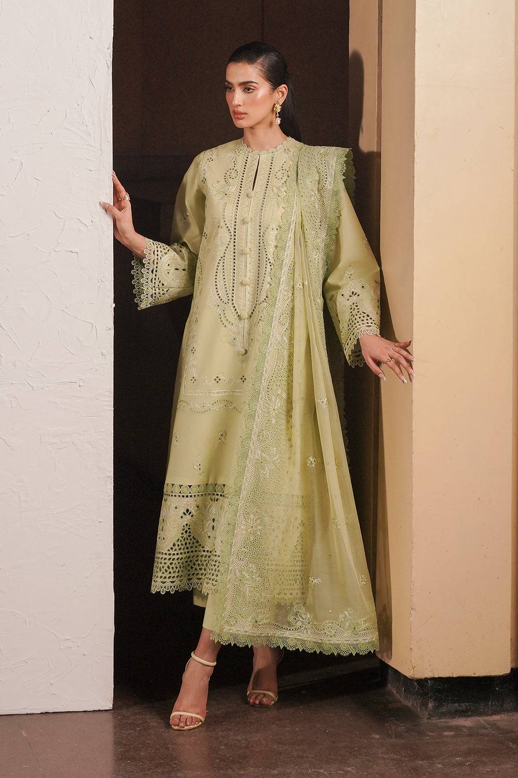 Afrozeh | Chikankari Lawn 24 | Kelly - Pakistani Designer Dress - by Afrozeh | Type:  - 100% Original at Saira Sultan