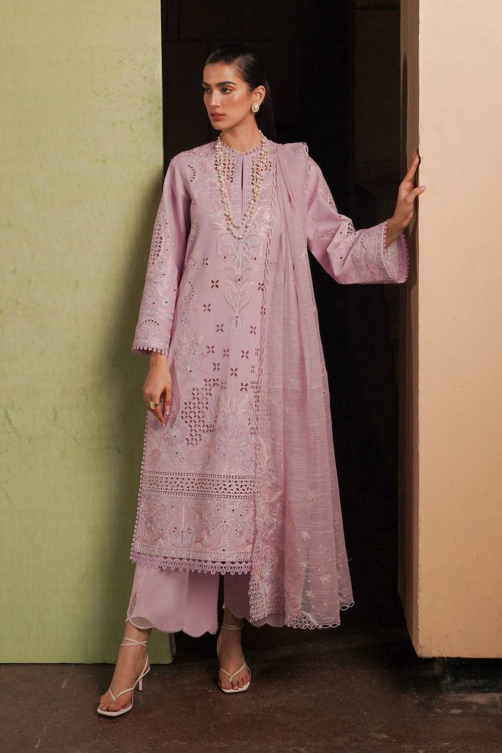 Afrozeh | Chikankari Lawn 24 | Thistle - Pakistani Designer Dress - by Afrozeh | Type: Luxury - 100% Original at Saira Sultan