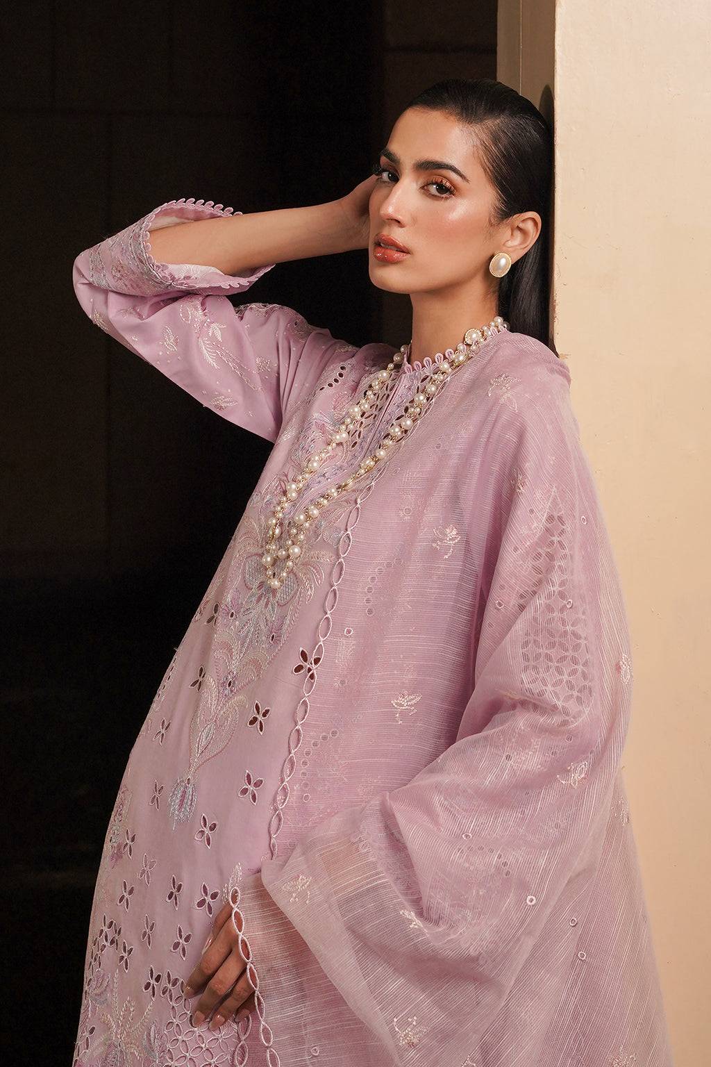 Afrozeh | Chikankari Lawn 24 | Thistle - Pakistani Designer Dress - by Afrozeh | Type: Luxury - 100% Original at Saira Sultan