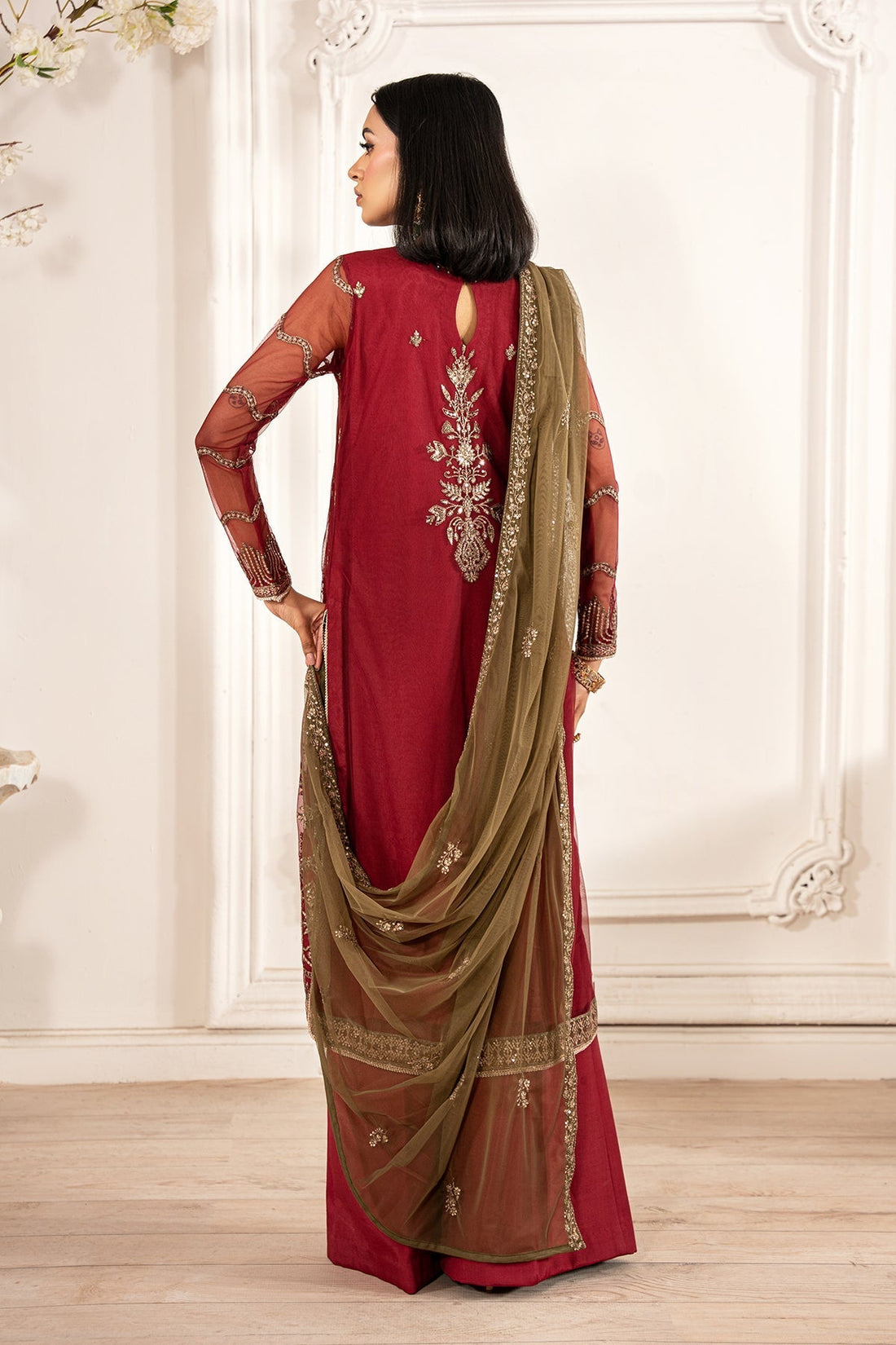 Zarif | Formal Edit 25 | ZFE-02 ALISON XS Maroon Net