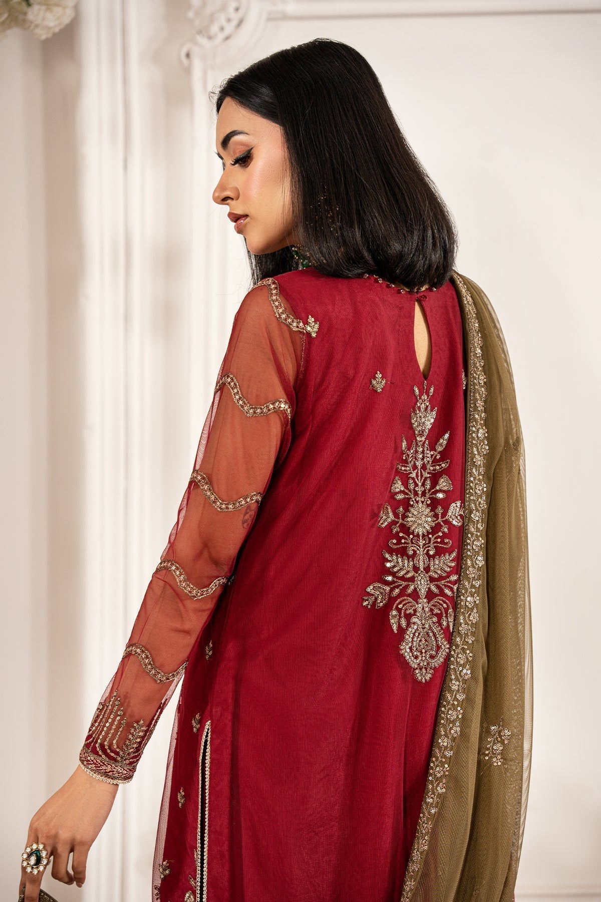 Zarif | Formal Edit 25 | ZFE-02 ALISON XL Maroon Net