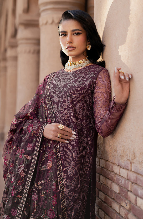 Zarif | Shehnai Luxury Wedding Edit | SEMIRA L Plum Net