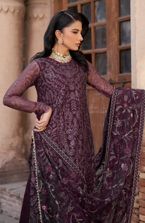 Zarif | Shehnai Luxury Wedding Edit | SEMIRA M Plum Net