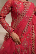 Maryams | Tabeer Luxury Collection | Alyzeh Custom Size Coral Pink Organza