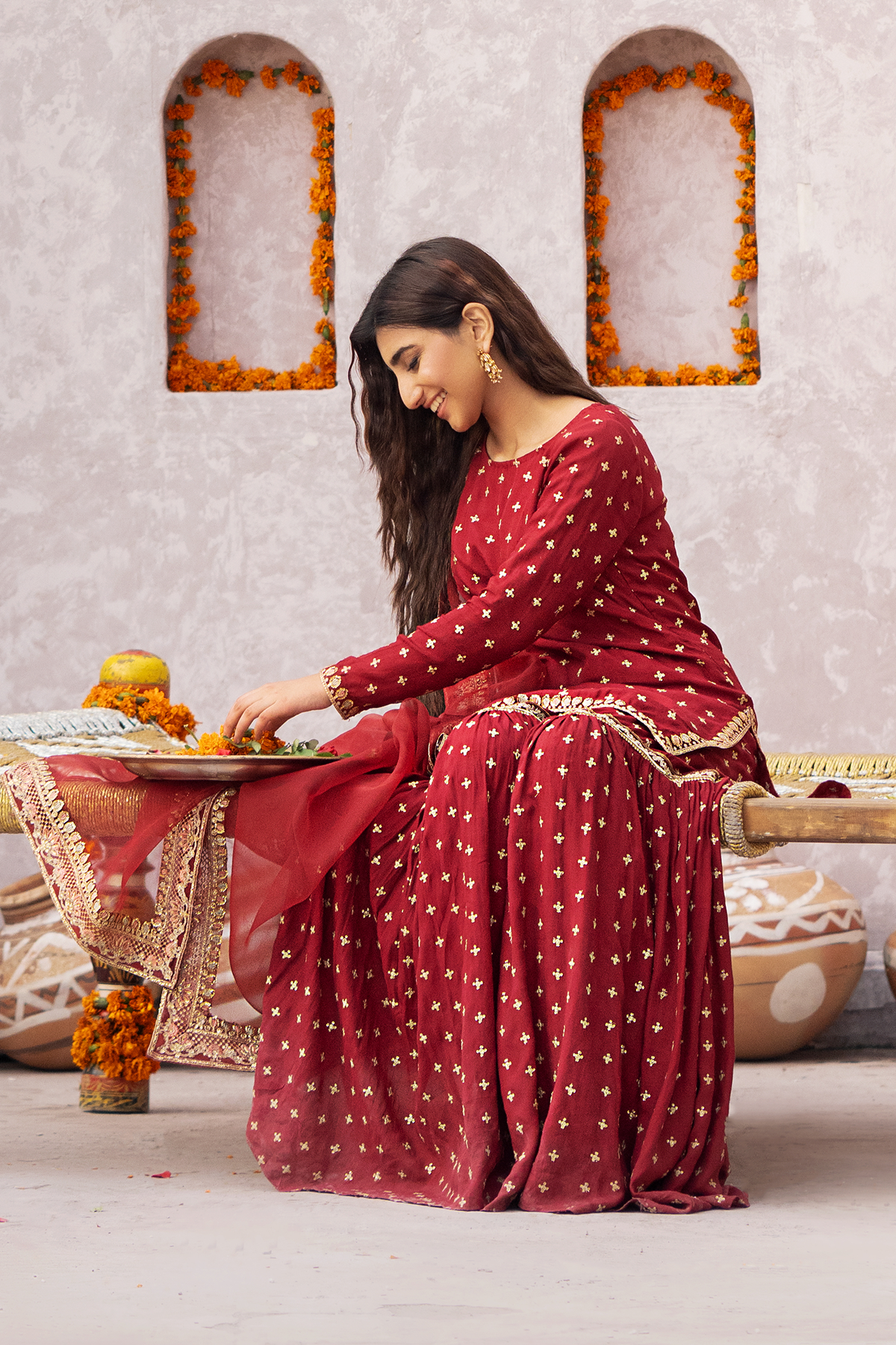 Erum Khan | Sakhiyan Formals | GULAB - Pakistani Designer Dress - by Erum Khan | Type: Formal - 100% Original at Saira Sultan