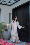 Erum Khan | Nue 25 | Sand Dune L Off White Charmeuse Silk