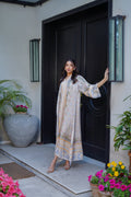 Erum Khan | Nue 25 | Sand Dune XL Off White Charmeuse Silk