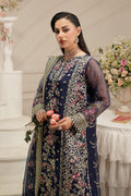 Maryams | Tabeer Luxury Collection | Naqsh XL Navy Organza