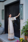 Erum Khan | Nue 25 | Sand Dune S Off White Charmeuse Silk