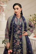 Maryams | Tabeer Luxury Collection | Naqsh M Navy Organza