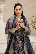 Maryams | Tabeer Luxury Collection | Naqsh Custom Size Navy Organza