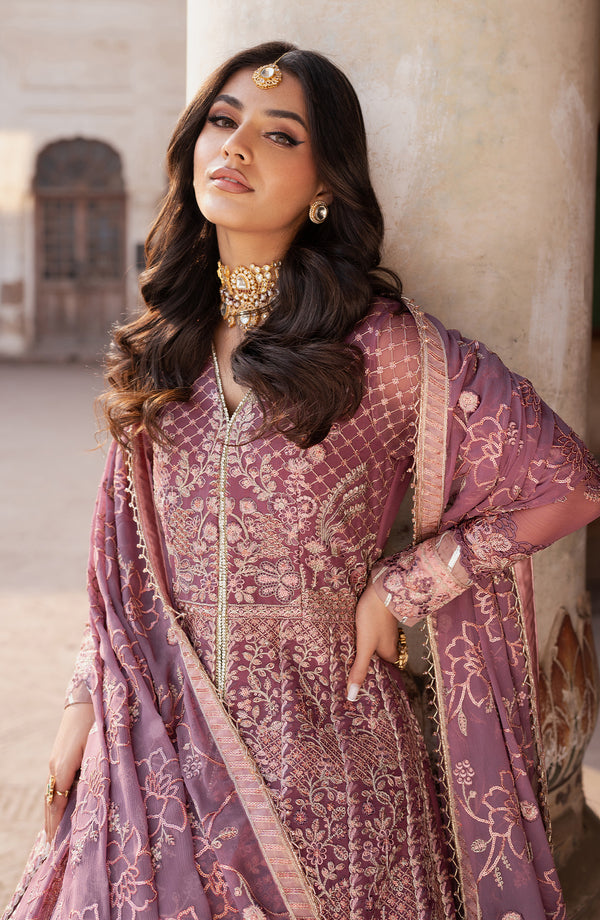Zarif | Shehnai Luxury Wedding Edit | ARIYANA L Dusty Pink Chiffon