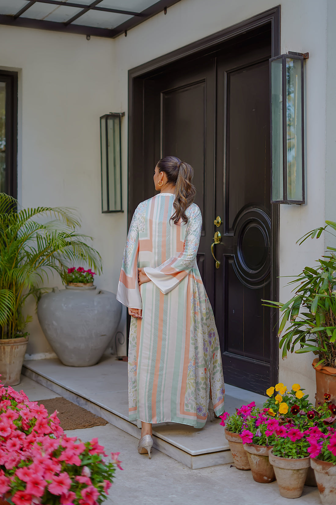 Erum Khan | Nue 25 | Whisper Blush XS Off White Charmeuse Silk