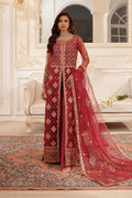 Maryams | Tabeer Luxury Collection | Nazneen M Deep Red Organza