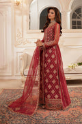 Maryams | Tabeer Luxury Collection | Nazneen S Deep Red Organza
