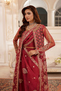 Maryams | Tabeer Luxury Collection | Nazneen XL Deep Red Organza