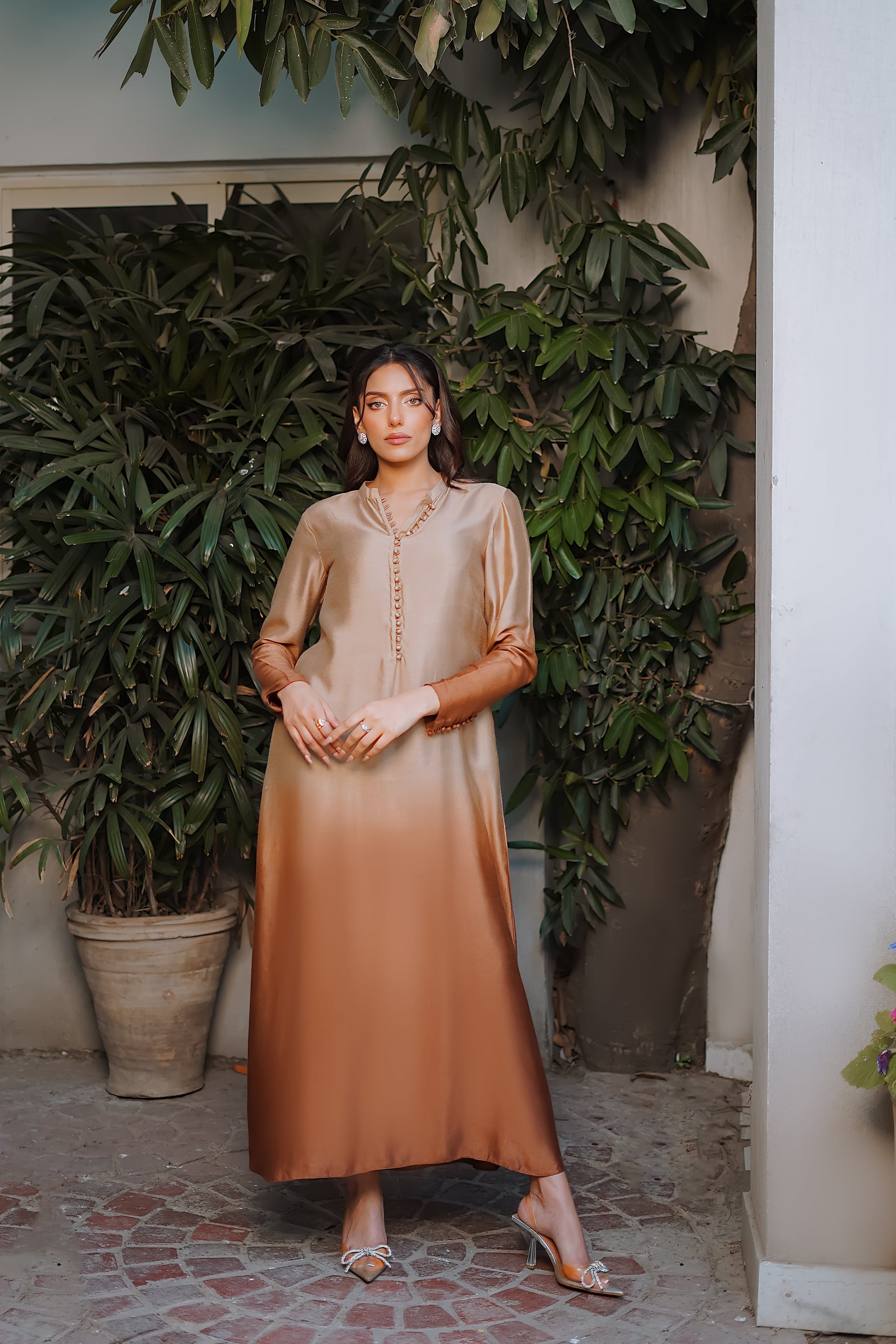 Erum Khan | Nue 25 | Sunset Dusk XL Omber Cotton Net