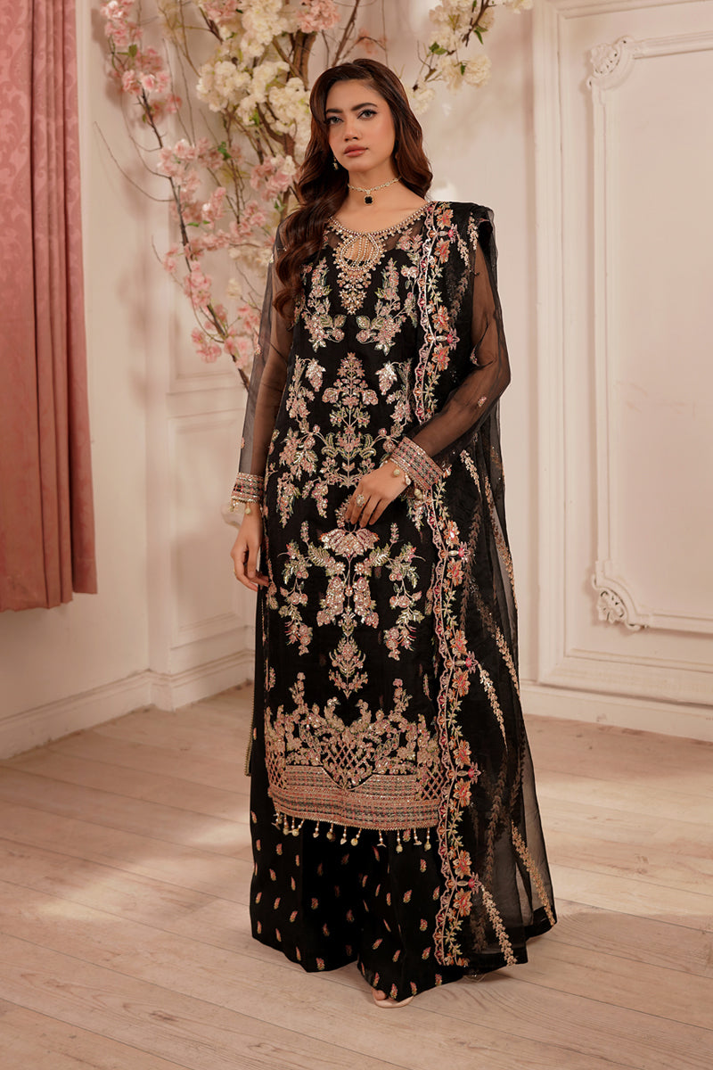 Maryams | Tabeer Luxury Collection | Arzoo XS Black Organza