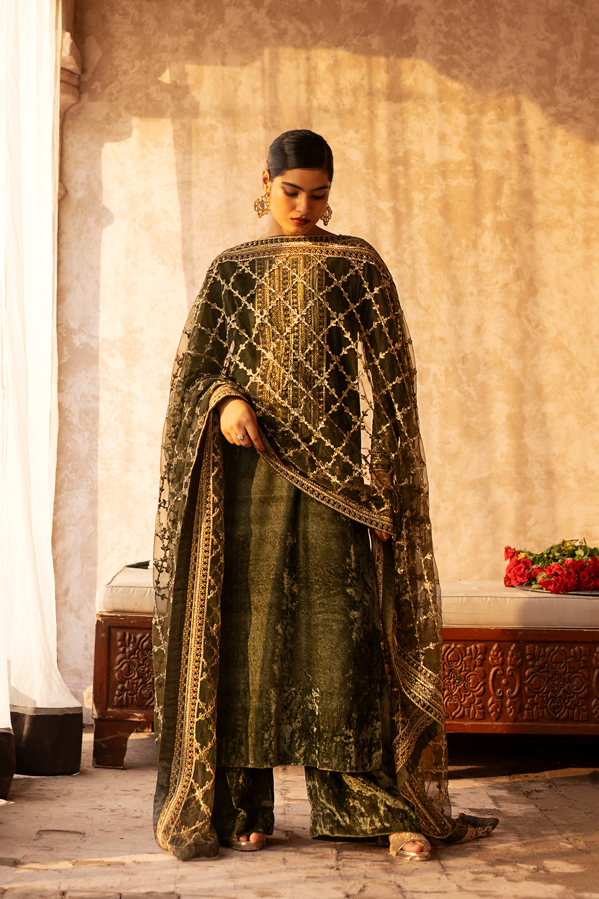 Erum Khan | Sakhiyan Formals | HENA - Pakistani Designer Dress - by Erum Khan | Type: Formal - 100% Original at Saira Sultan