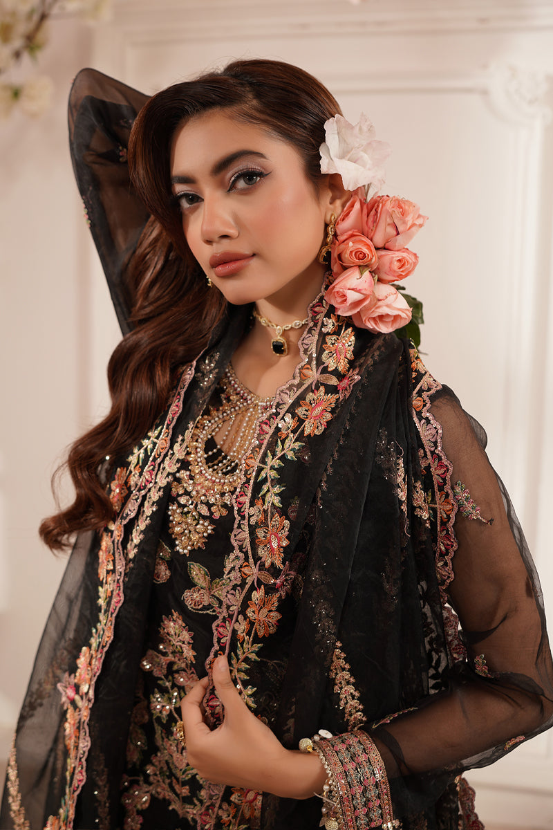 Maryams | Tabeer Luxury Collection | Arzoo L Black Organza