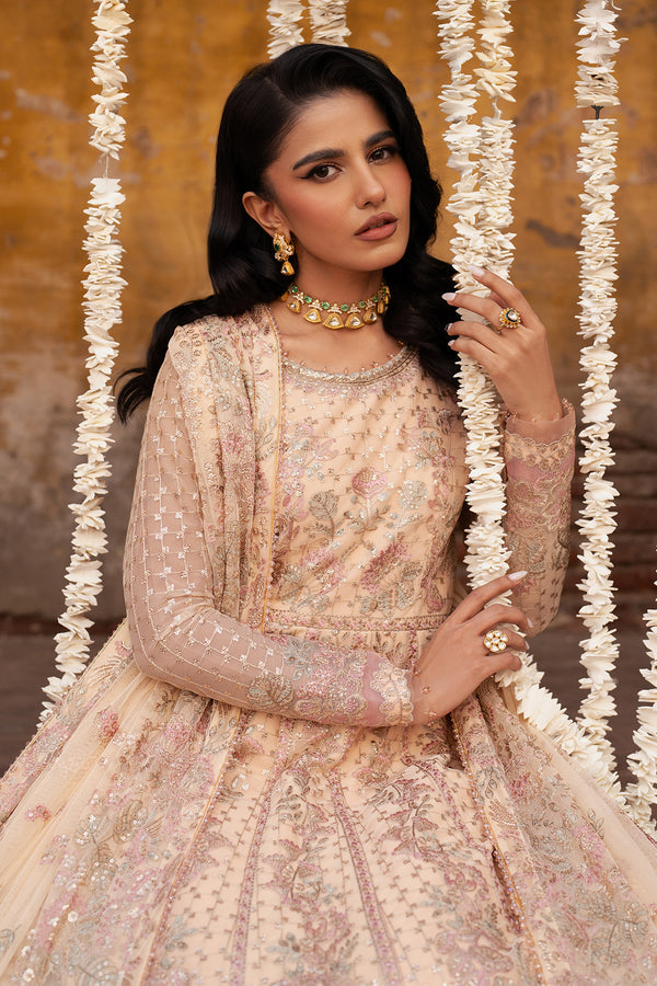 Zarif | Shehnai Luxury Wedding Edit | HEER L Pale Peach Net