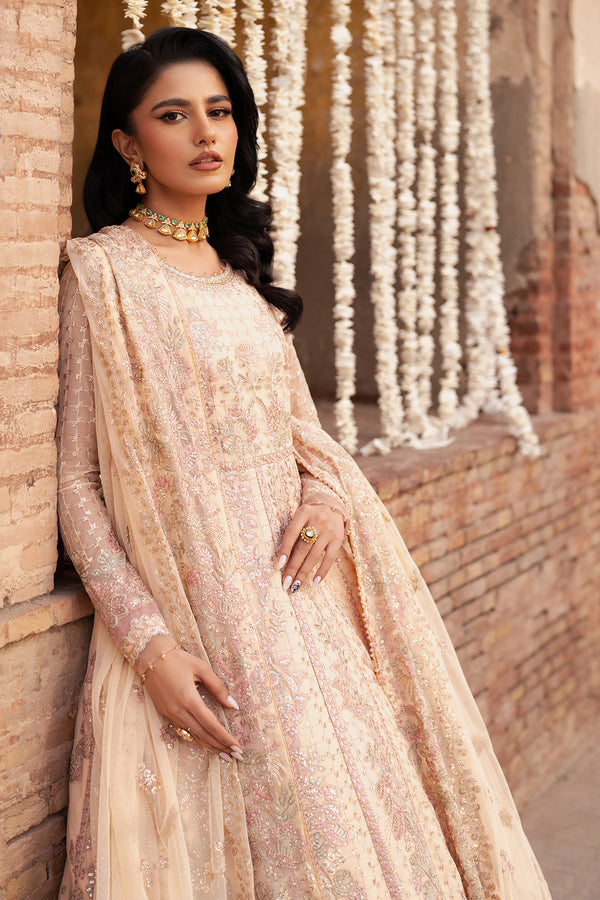 Zarif | Shehnai Luxury Wedding Edit | HEER XL Pale Peach Net