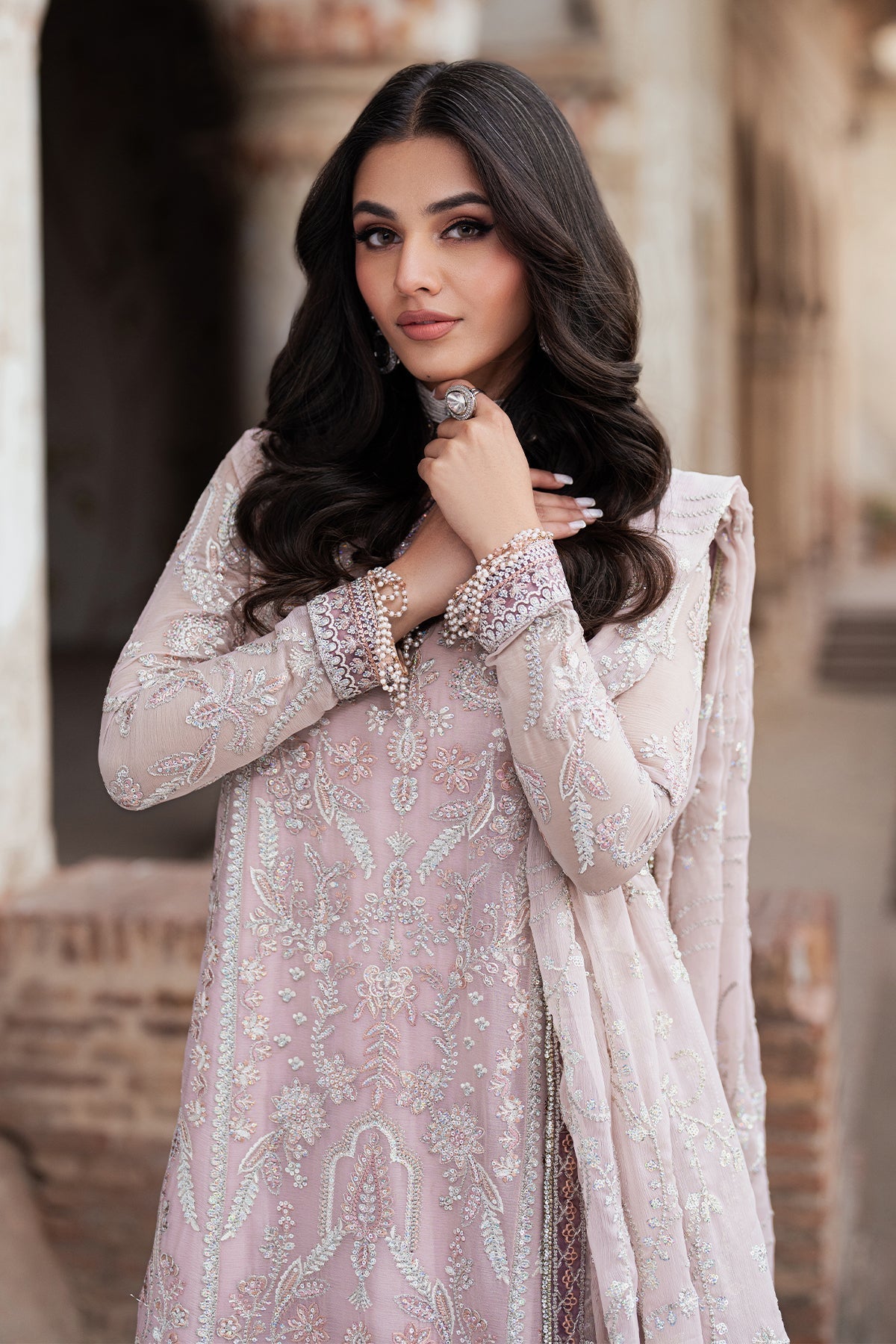 Zarif | Shehnai Luxury Wedding Edit | MANARA M Lilac Chiffon