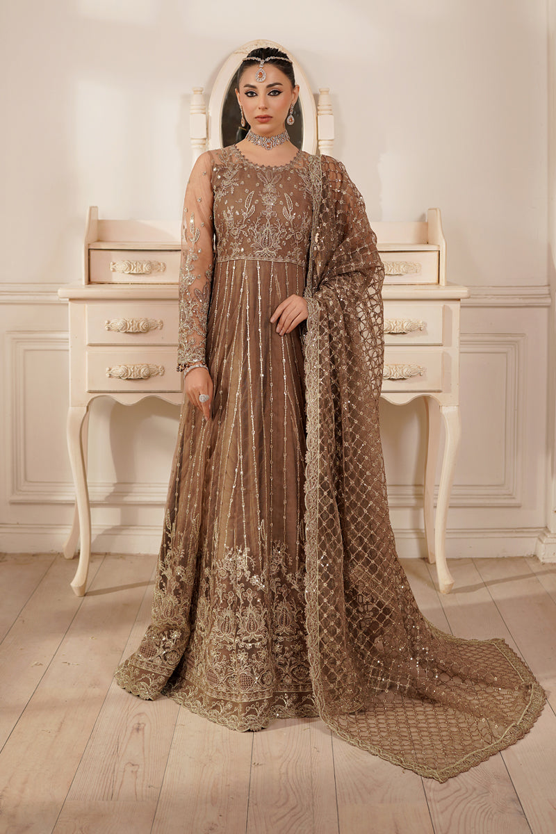 Maryams | Tabeer Luxury Collection | Miray XS Coffee Frock