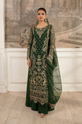 Maryams | Tabeer Luxury Collection | Zahra XS Deep Olive Green Organza