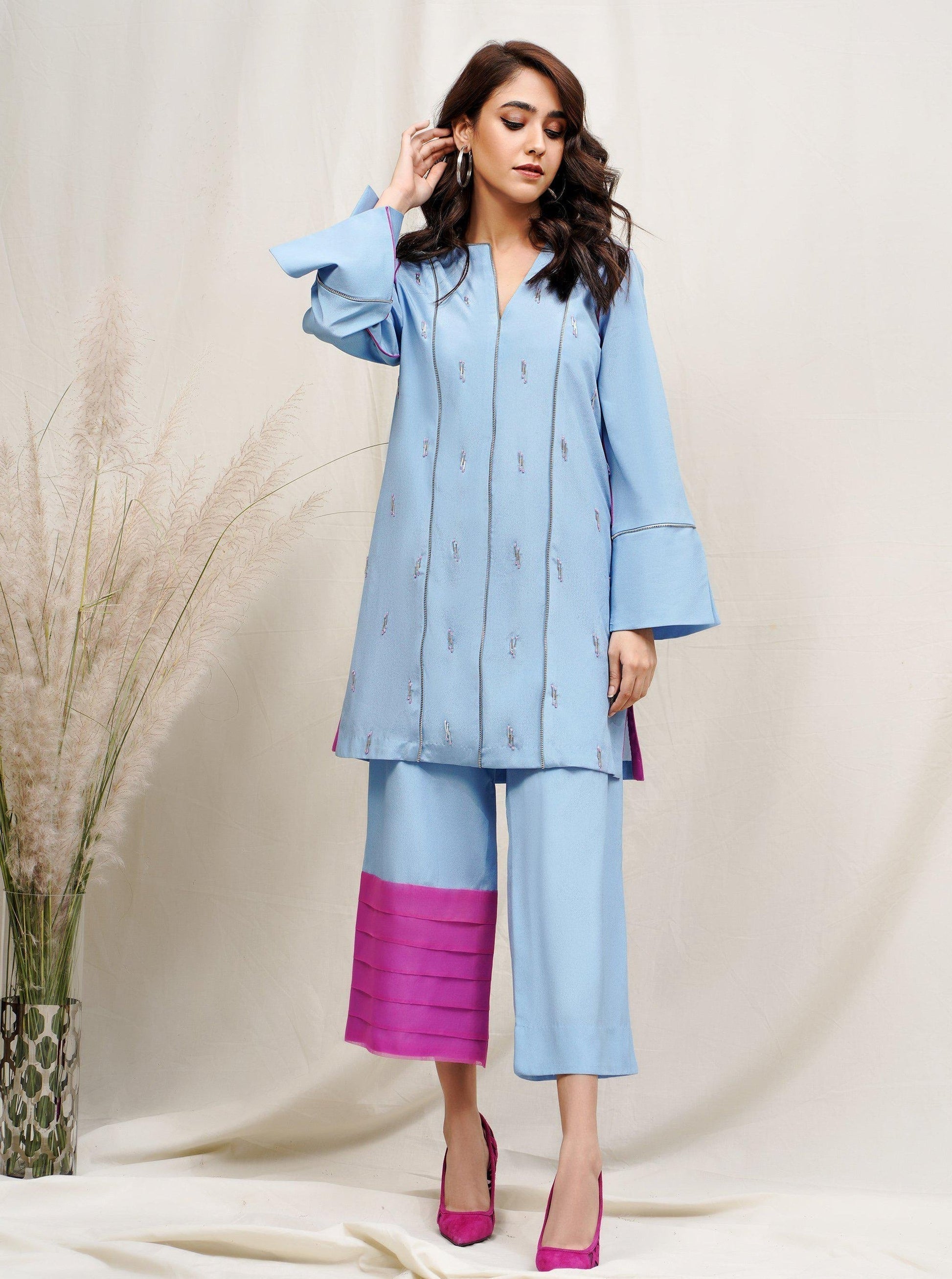 Hana | Rococo Ready to Wear | Flawless Fuschia (ROCOB-06) XS Sky Blue Grip