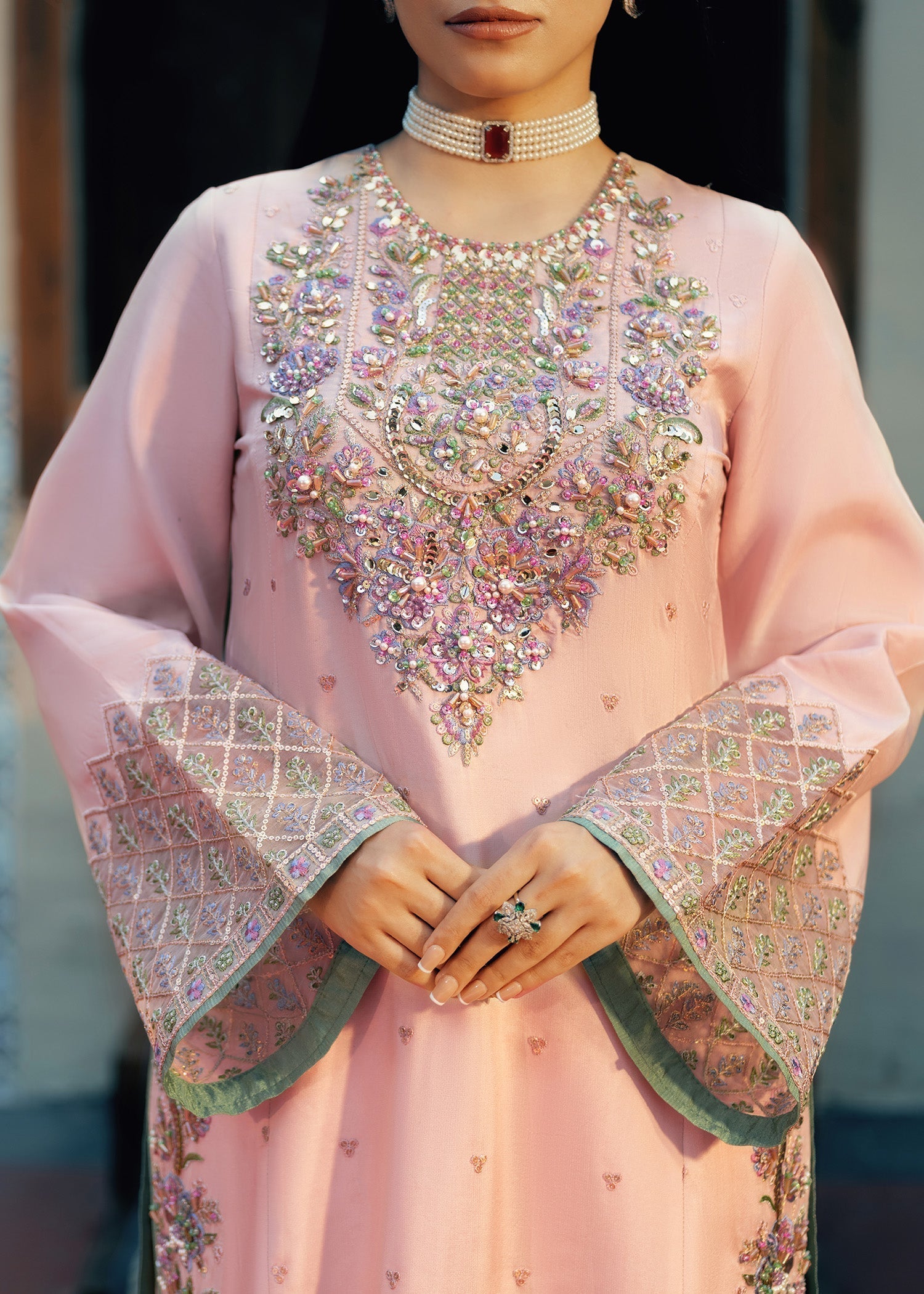Jamnii | Noor e Nazakat | Noor-e-Khusboo S Pink Silk