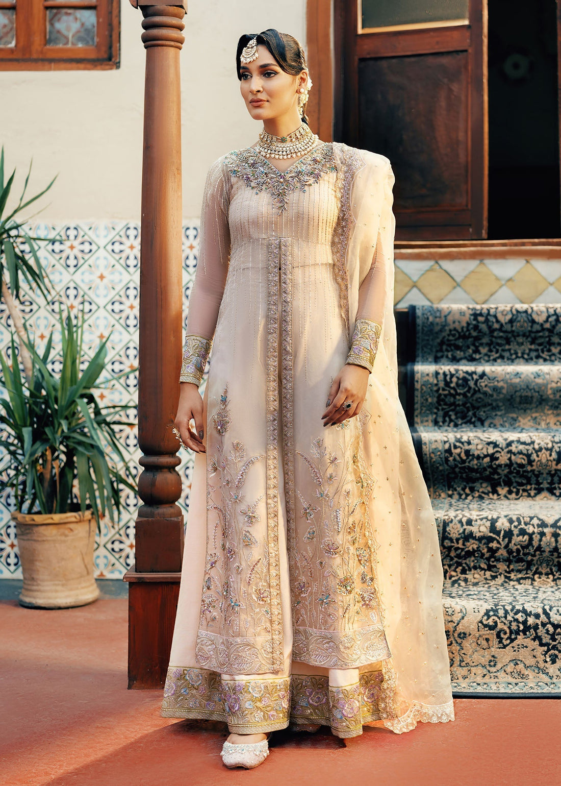 Jamnii | Noor e Nazakat | Noor-e-Subha XS Ivory Organza