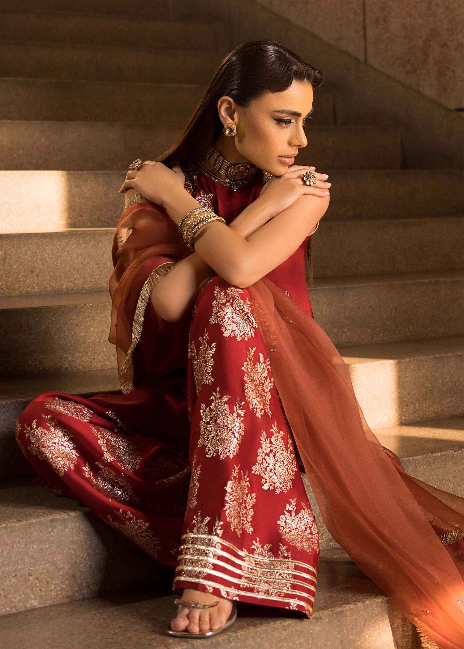 Mahum Asad | Dream a Little Dream of Me | Mimosa M Red Silk
