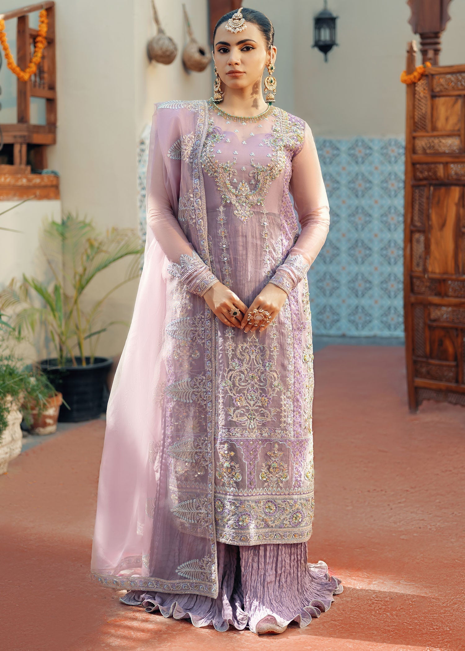 Jamnii | Noor e Nazakat | Arzoo XL Soft Lilac Organza