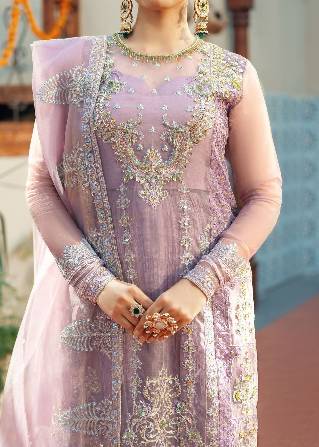 Jamnii | Noor e Nazakat | Arzoo XS Soft Lilac Organza