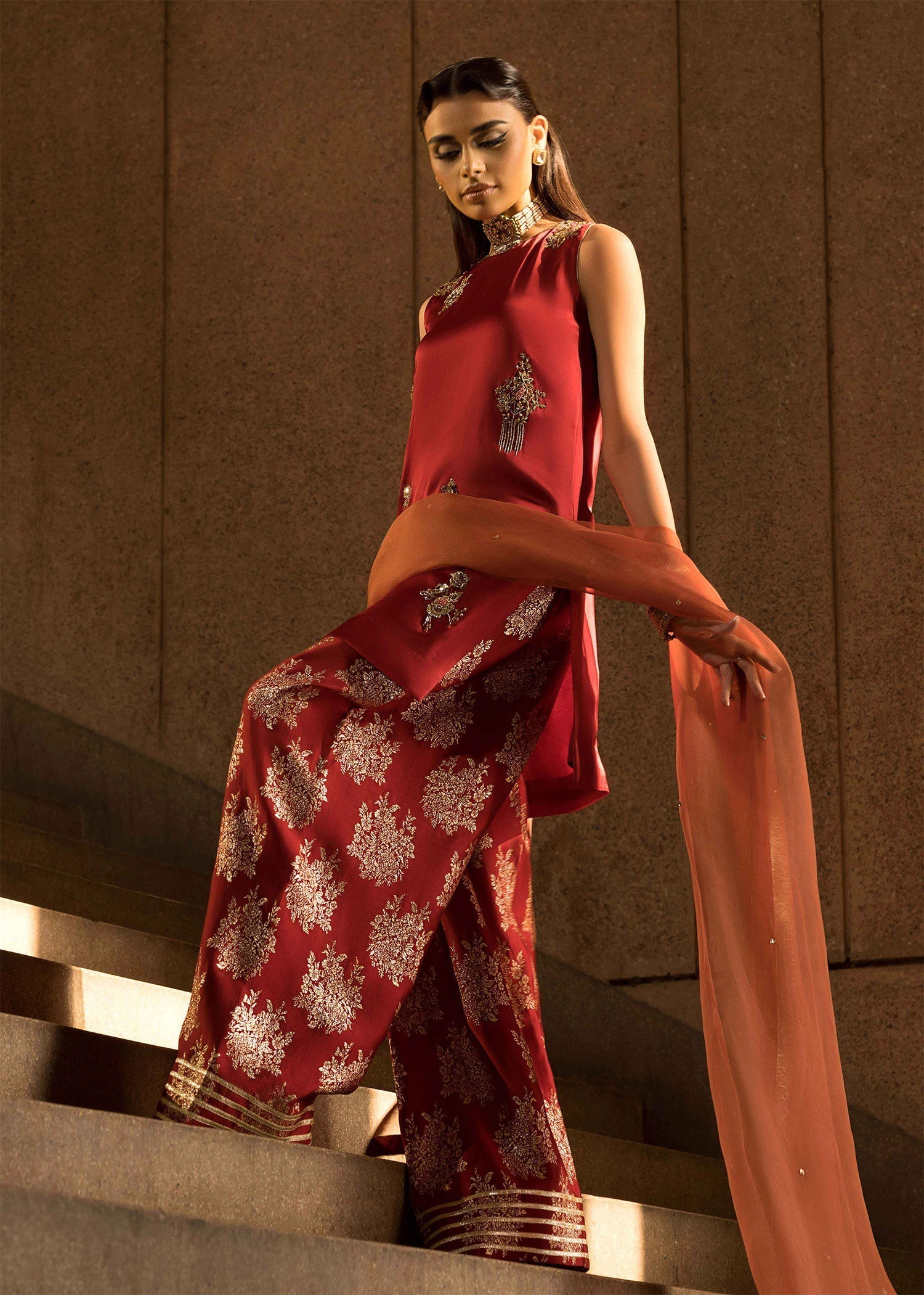Mahum Asad | Dream a Little Dream of Me | Mimosa XL Red Silk