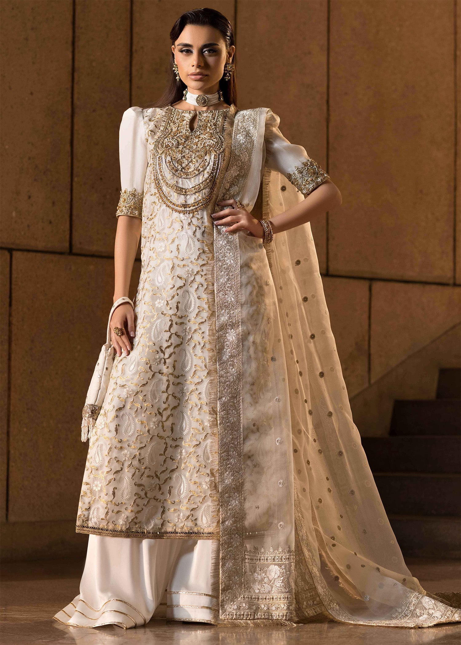 Mahum Asad | Dream a Little Dream of Me | Pearl S Ivory Organza