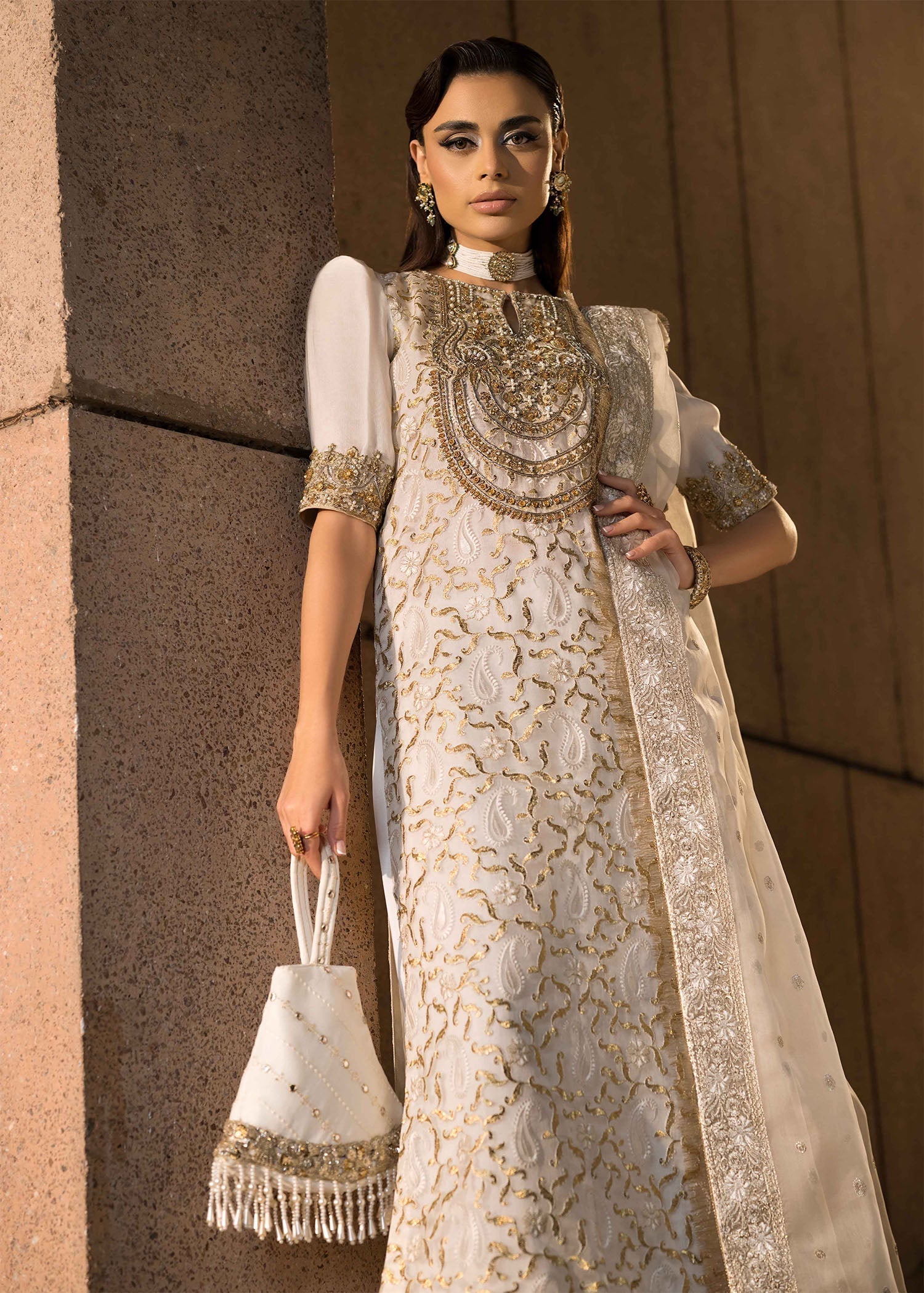 Mahum Asad | Dream a Little Dream of Me | Pearl L Ivory Organza