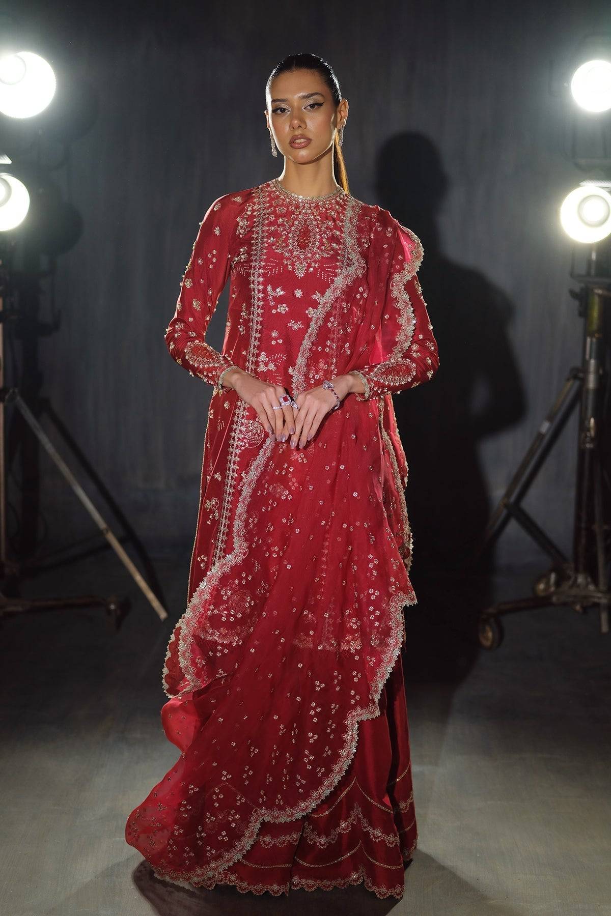 Nyra | Silk Pret A Porter 25 | Rosette - Pakistani Designer Dress - by Nyra | Type: Ladies Clothes - 100% Original at Saira Sultan