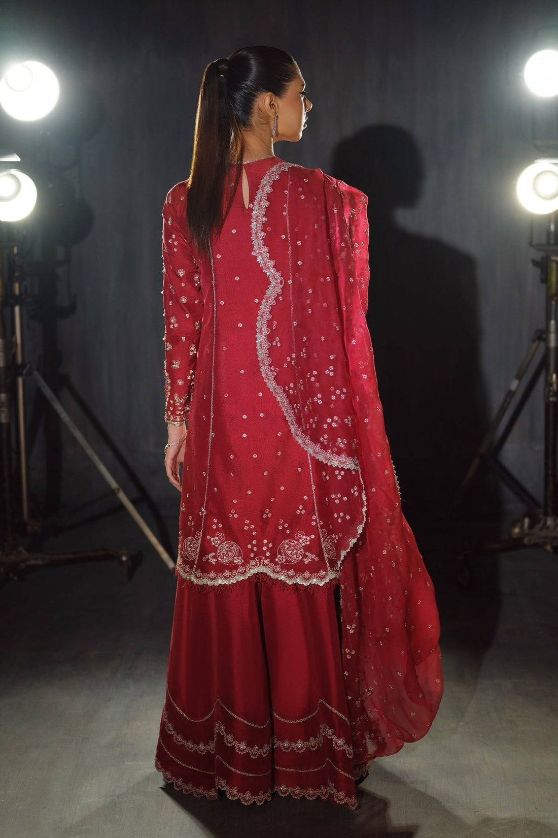 Nyra | Silk Pret A Porter 25 | Rosette - Pakistani Designer Dress - by Nyra | Type: Ladies Clothes - 100% Original at Saira Sultan