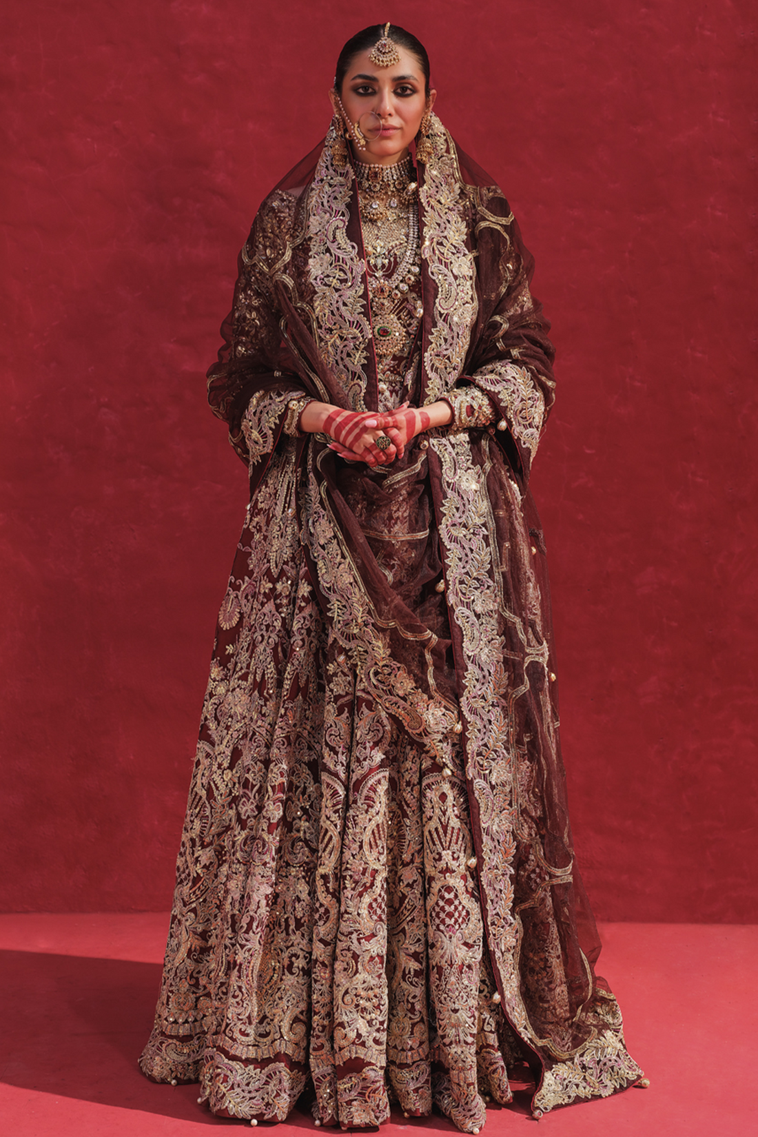 Erum Khan | Laal Rang | NEELOFAR - Pakistani Designer Dress - by Erum Khan | Type: Bridal - 100% Original at Saira Sultan