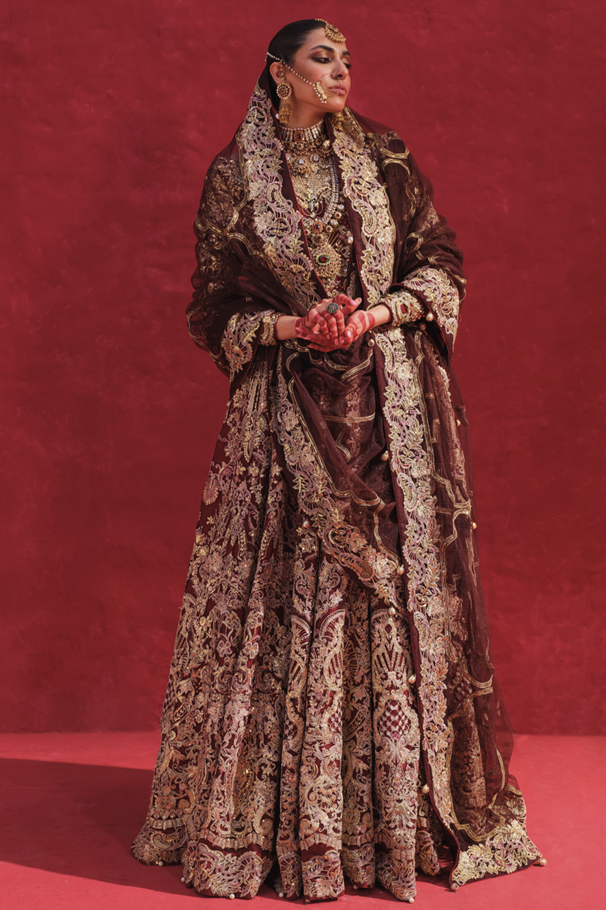 Erum Khan | Laal Rang | NEELOFAR - Pakistani Designer Dress - by Erum Khan | Type: Bridal - 100% Original at Saira Sultan