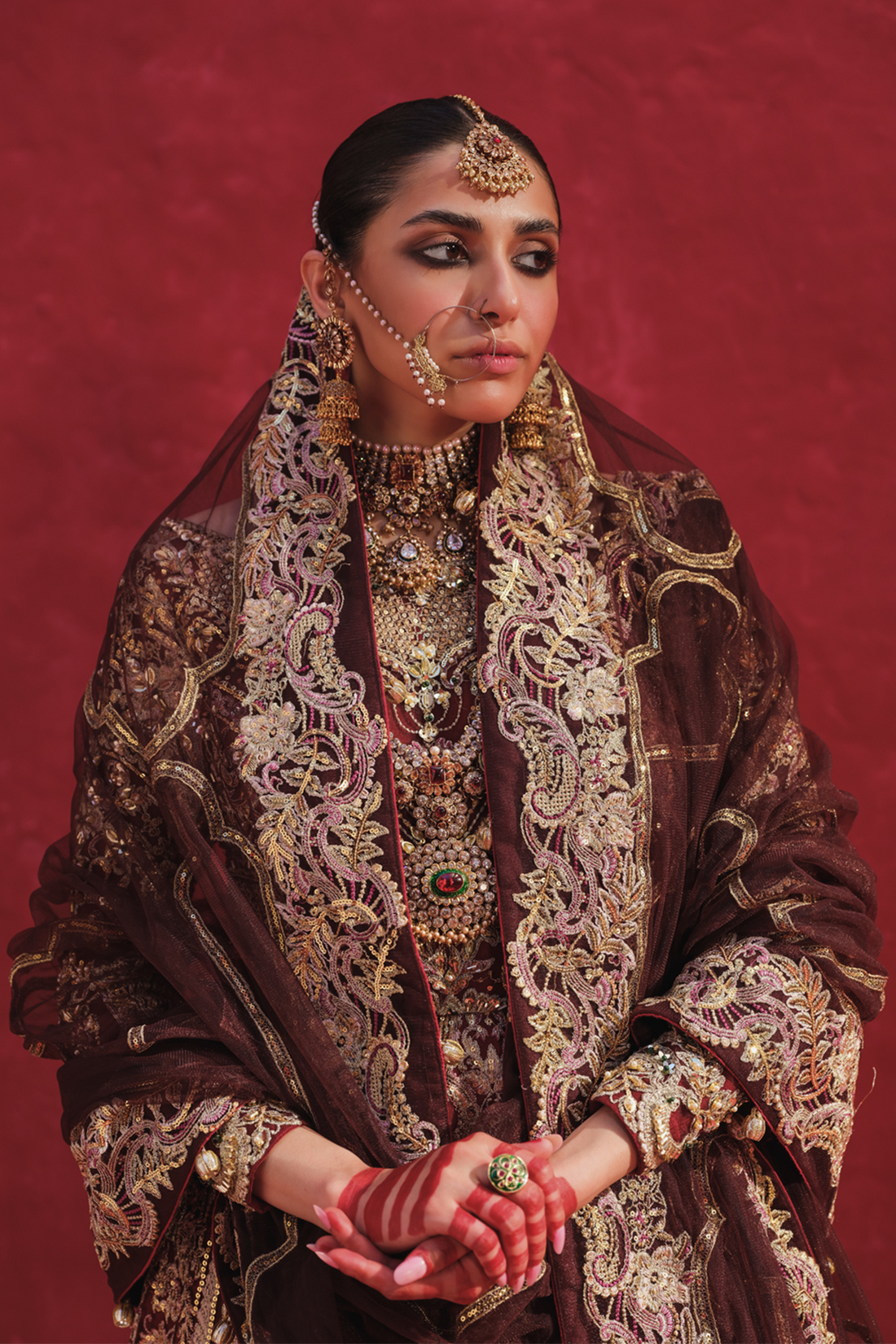 Erum Khan | Laal Rang | NEELOFAR - Pakistani Designer Dress - by Erum Khan | Type: Bridal - 100% Original at Saira Sultan