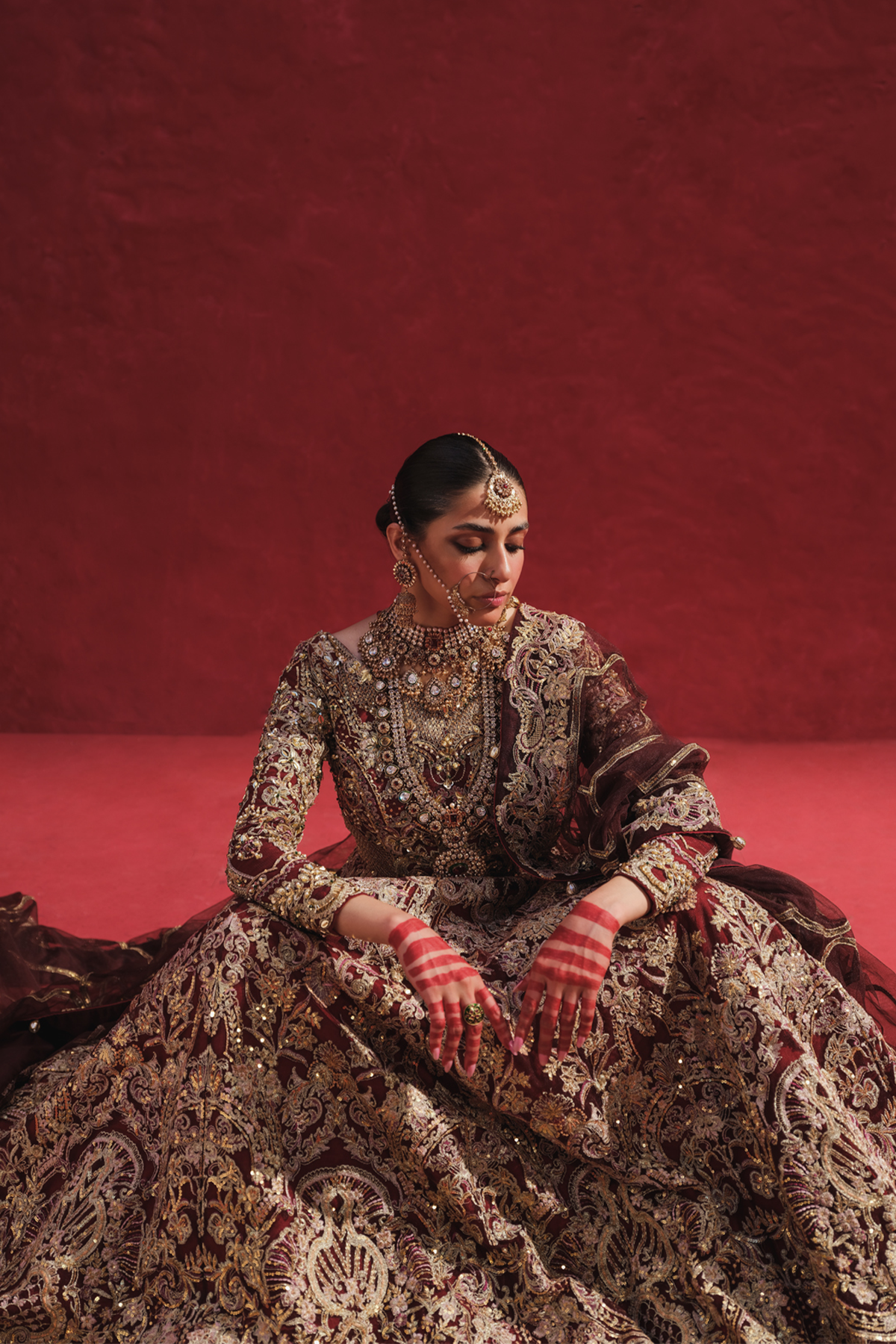 Erum Khan | Laal Rang | NEELOFAR - Pakistani Designer Dress - by Erum Khan | Type: Bridal - 100% Original at Saira Sultan
