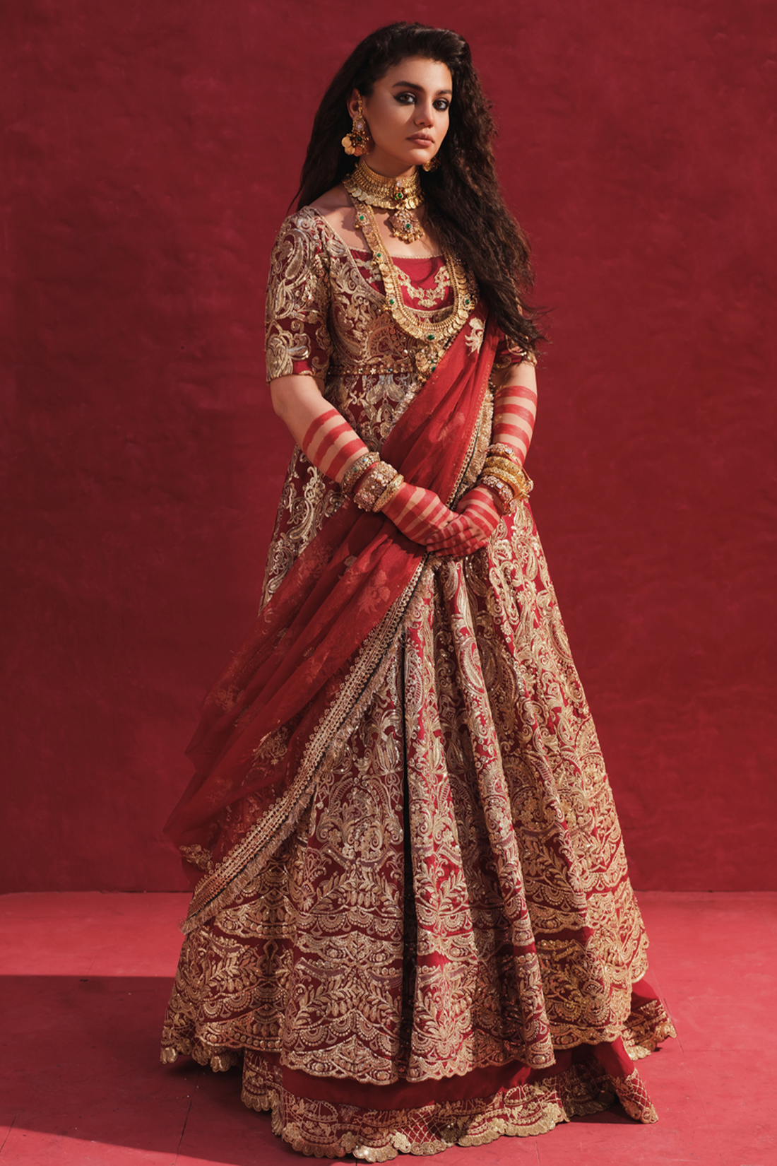 Erum Khan | Laal Rang | NOOR JAHAN - Pakistani Designer Dress - by Erum Khan | Type: Bridal - 100% Original at Saira Sultan
